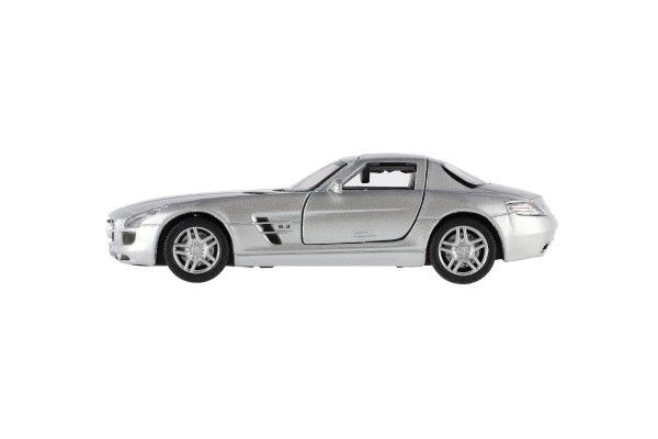 Auto Kinsmart Mercedes-Benz SLS AMG kov/plast 13cm na zpětné natažení 4 barvy