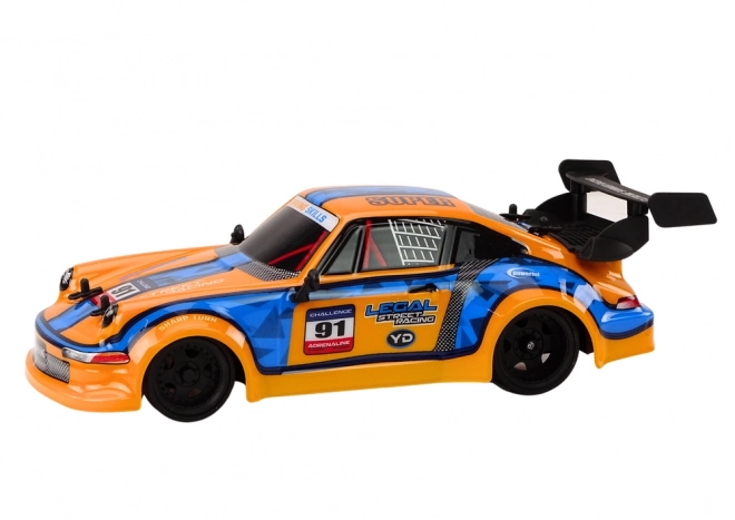 RC auto na dálkové ovládání 1:16 gumová driftovací kola oranžová