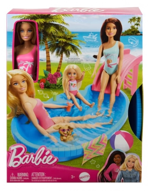 Loutka Barbie s bazénem