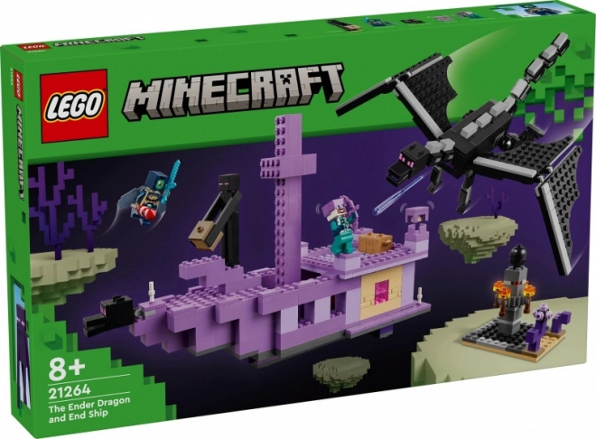 LEGO Minecraft 21264 Drak z Enderu a loď z Endu