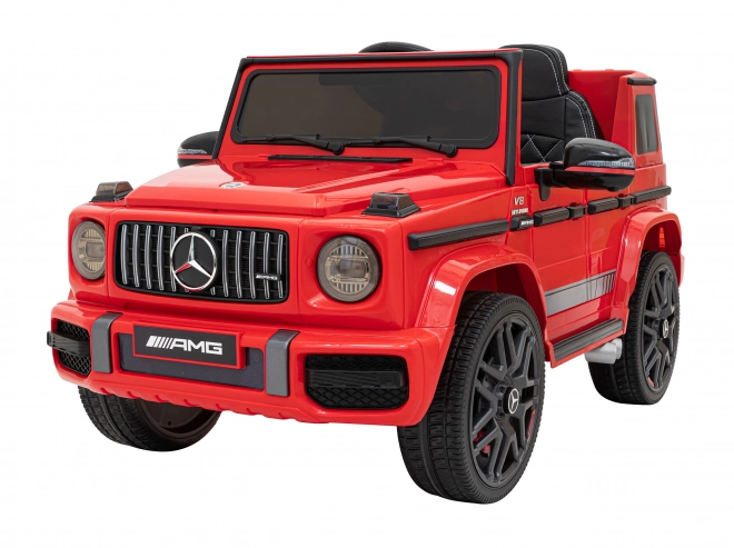 Mercedes AMG G63 pro děti Červený + dálkové ovládání + MP3 LED + pomalý start + EVA + pásy