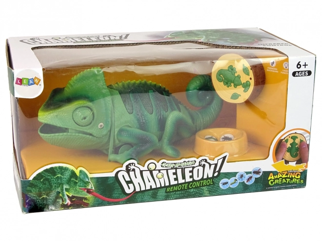 Zelený chameleon na dálkové ovládání 28 cm