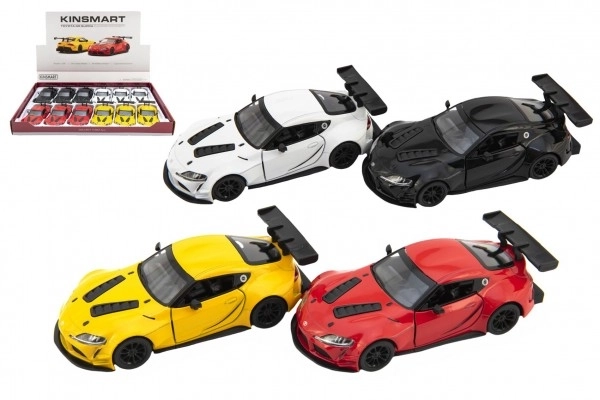 Auto Kinsmart Toyota GR Supra Racing Concept kov/plast 12,5cm 4 barvy na zpětné natažení