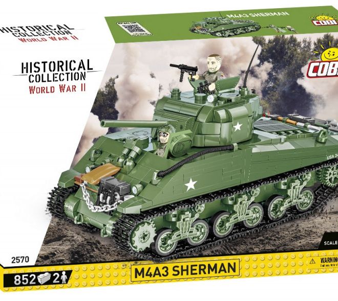 COBI 2570 II WW M4A3 Sherman, 1:28, 852 k, 2 f