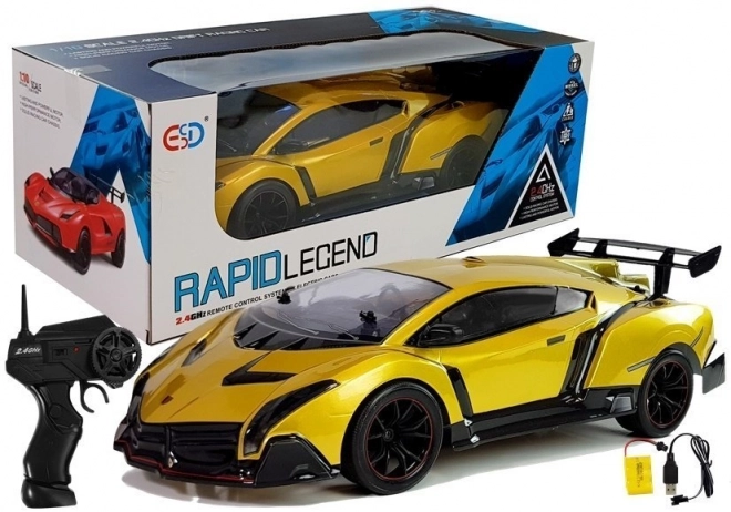 Sportovní auto na dálkové ovládání 1:10 Gold R/C