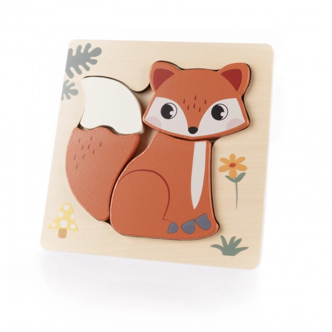 Dřevěné puzzle malé, Fox