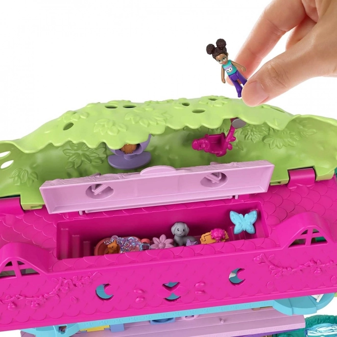 Polly Pocket Sada figurek Zvířecí dobrodružství Domeček na stromě