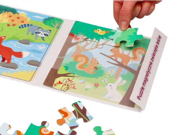 Magnetická puzzle knížka - Lesní zvířata