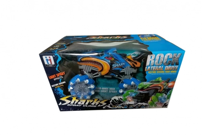 RC auto žralok s modrými efekty