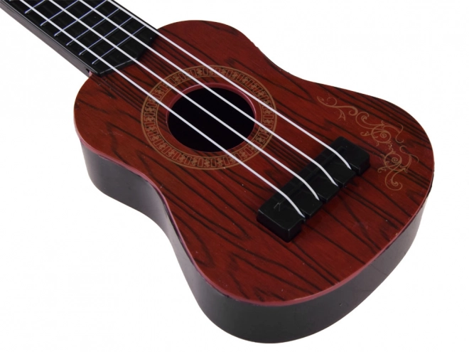 Mini ukulele pro děti 25 cm – tmavě hnědá