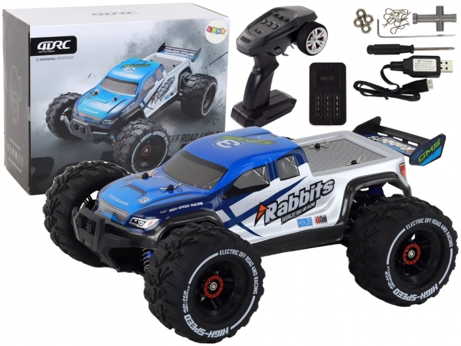 Terénní auto Rabbits RC pohon 4 kol Blue 2.4G