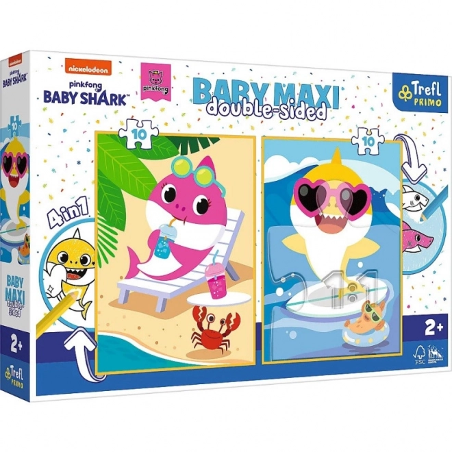 Baby MAXI 2x10 dílků puzzle Happy Shark Day, Baby Shark