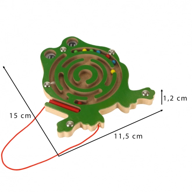 Magnetické bludiště s kuličkami – žába