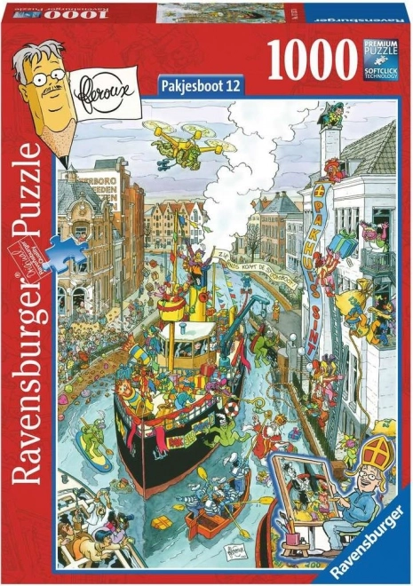 RAVENSBURGER Puzzle Města světa: Pakjesboot 12, 1000 dílků