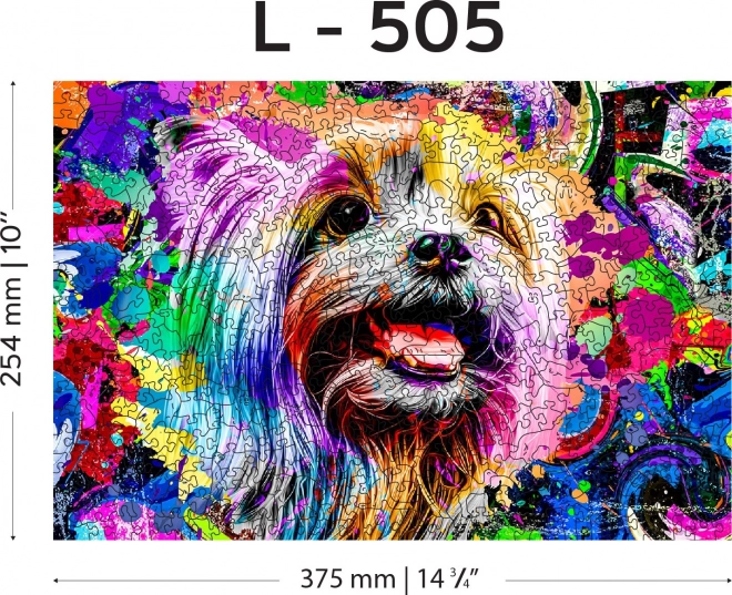 WOODEN CITY Dřevěné puzzle Pop Art Jorkšírský teriér 505 dílků