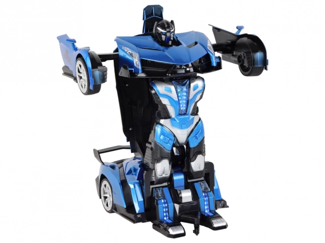 Robotické auto transformace R/C 1:10 Modré ovládání gesty