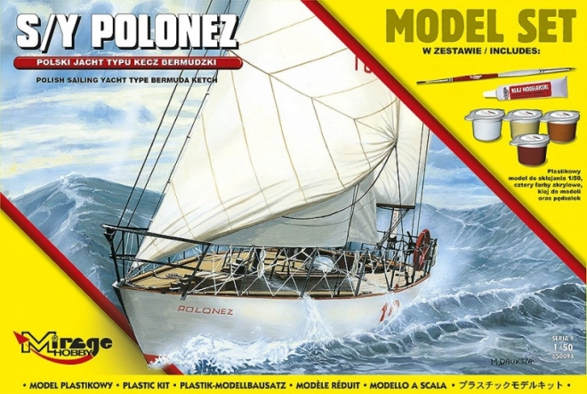 Plastikový model polské jachty typu Ketch Bermuda 1/50