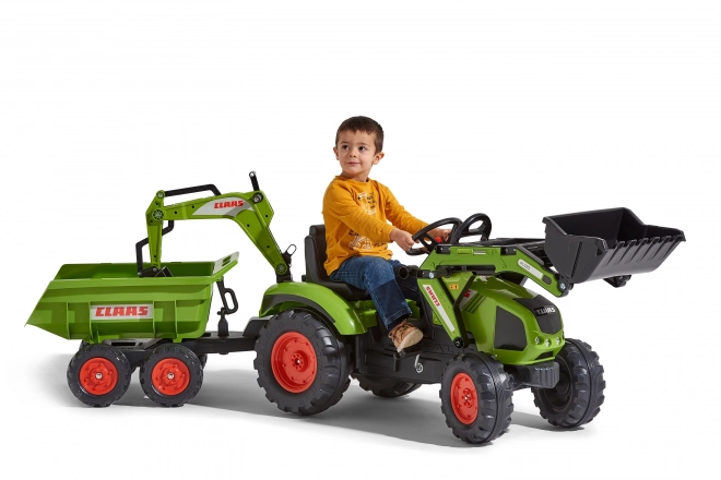 Traktor Claas Axos šlapací - s přední i zadní lžící + valník