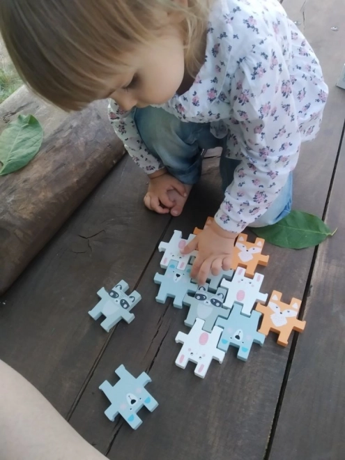 Zvířecí pyramida puzzle