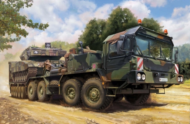 Plastikový model SLT-56 traktor s 56t návěsem