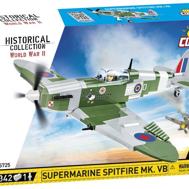 COBI 5725 II WW Supermarine Spitfire Mk. VB, 1:32, 342 k, 1 f