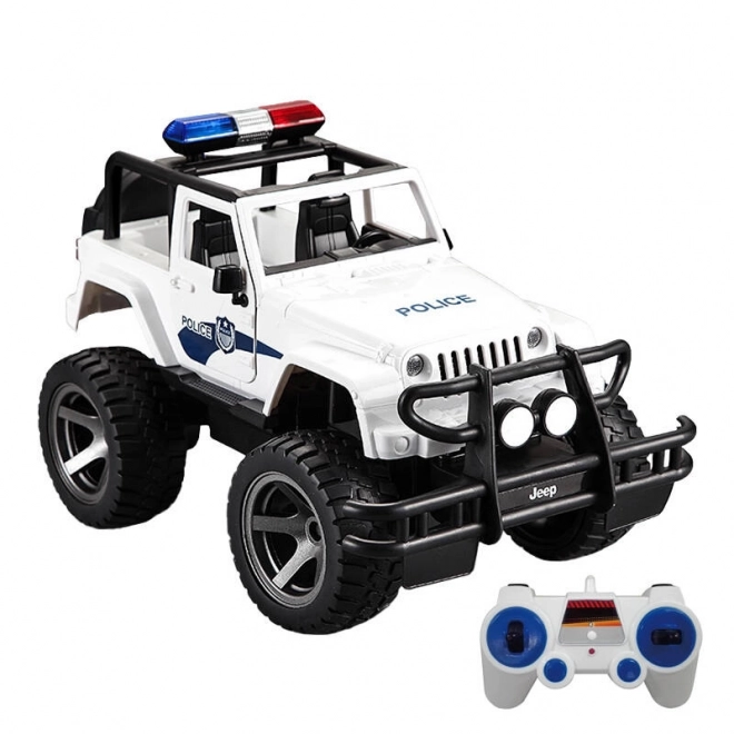 Dálkově ovládané auto 1:12 Double Eagle (bílé) Jeep (Police) E550-003