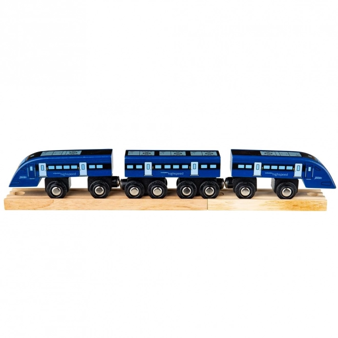 Bigjigs Rail Rychlík High Speed 1 modrý