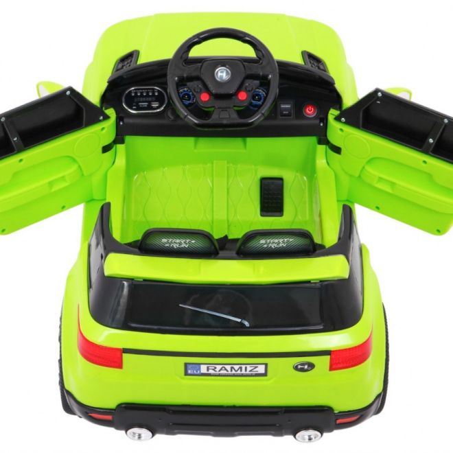 Elektrické autíčko zelené + Dálkové ovládání + Bezpečnostní funkce + MP3 LED