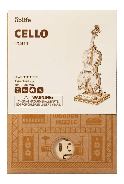 Violoncello - 3D dřevěná stavebnice