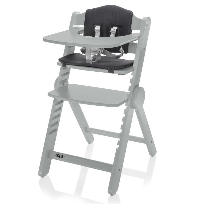 Dřevěná jídelní židlička Clipp & Clapp, Grey