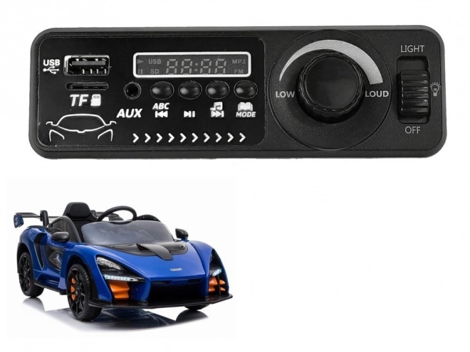 Hudební panel pro vůz McLaren Senna