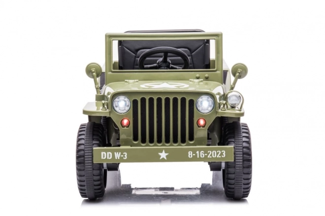 Auto na baterie v olivově zelené 4x4