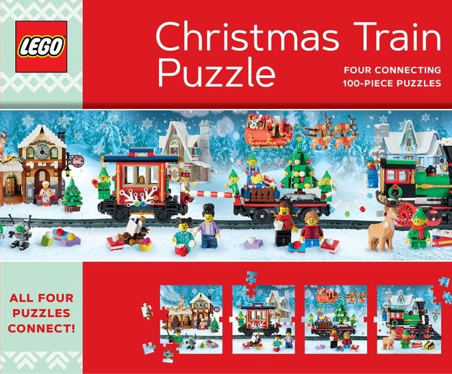 Chronicle Books Puzzle LEGO® Vánoční puzzle vlak 4x100 dílků