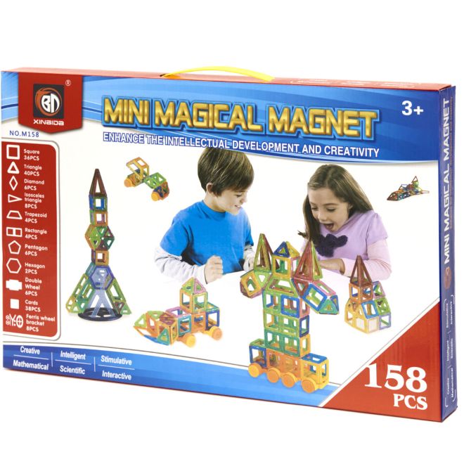Magnetická stavebnice Magical Magnet - 158 dílů