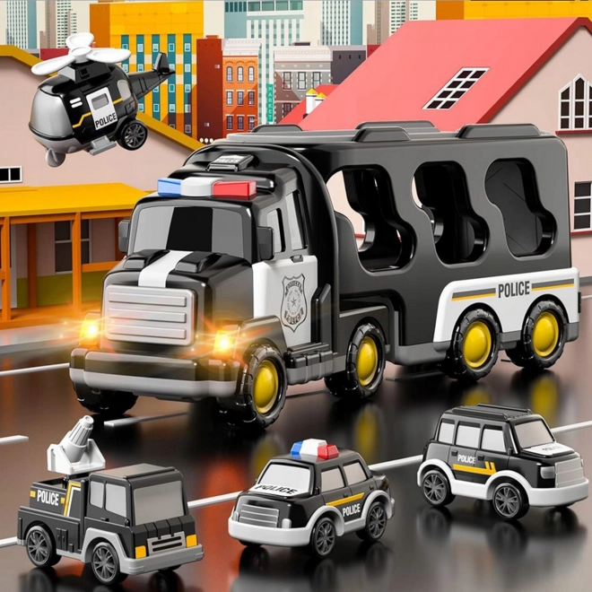Woopie policejní odtahové auto se sadou 5 vozidel