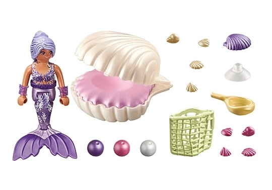 Sada figurek Princess Magic 71502 Mořská panna s perleťovou mušlí