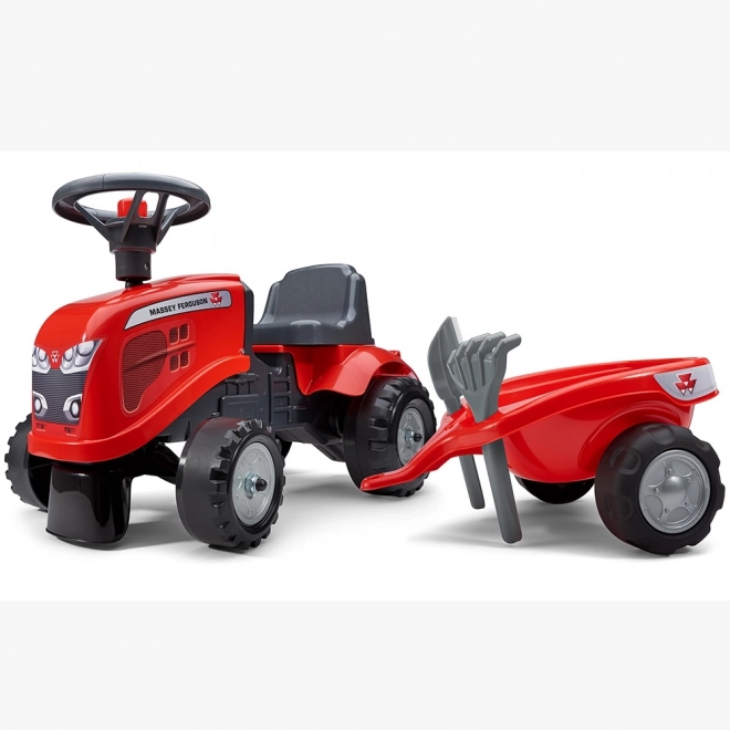 Odstrkovadlo traktor Massey Ferguson červené s volantem a va