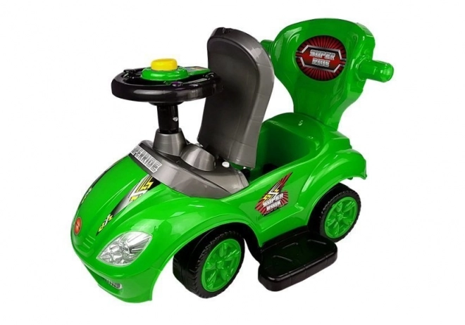 Mega Car 3v1 Push Ride Green