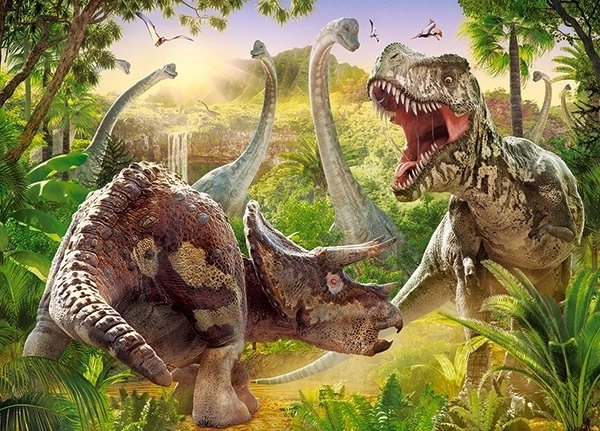 Puzzle Dinosaur Battle 180 dílků