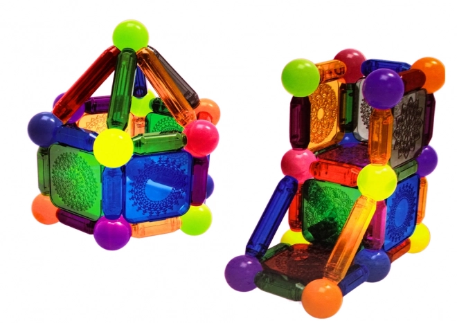 Sada magnetických kostek s osvětlením 54 prvků