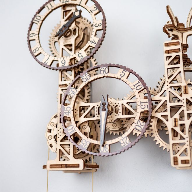 WOODEN CITY 3D puzzle Steampunk nástěnné hodiny 269 dílů