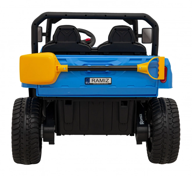 Dětské autíčko Pick-Up Speed 900 Blue + pohon 4x4 + pohyblivá naběračka + nosič zavazadel + dálkové ovládání + lopata + LED audio