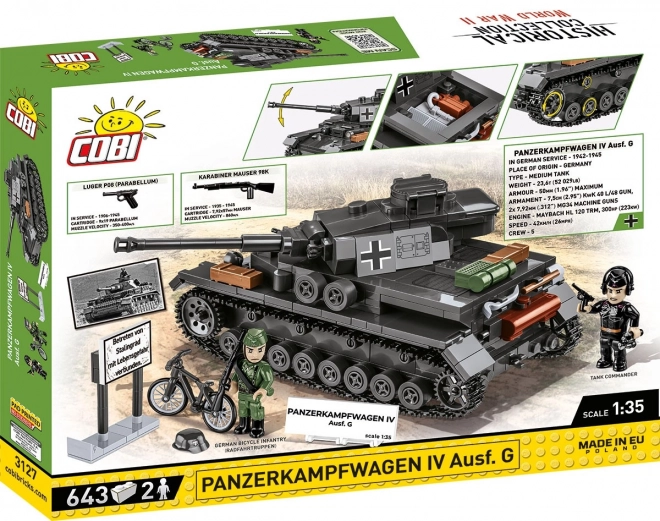 COBI 3127 World War II Německý tank Panzerkampfwagen IV Ausf. G 1:35