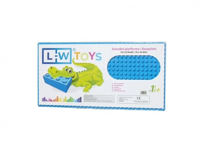 L-W Toys Velká podložka na stavění - JUNIOR 16x32 bodů modrá