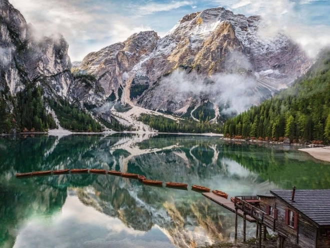 Puzzle Lago di Braies Itálie 1500 dílků