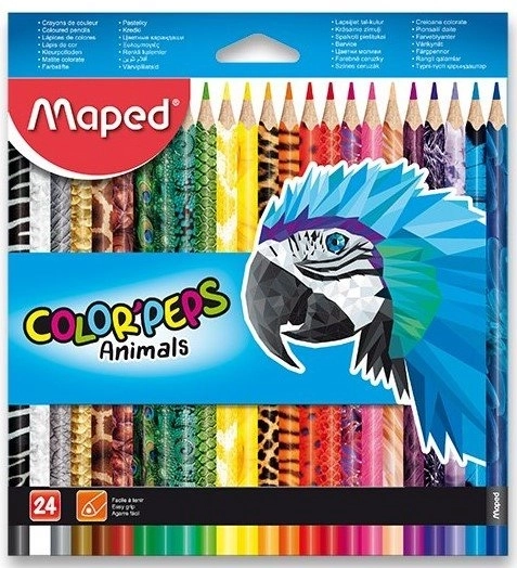 MAPED Pastelky trojboké Color'Peps Animals 24ks