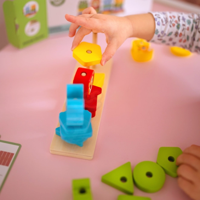 Montessori skládačka zvířátka pyramidka 27 dílů FSC