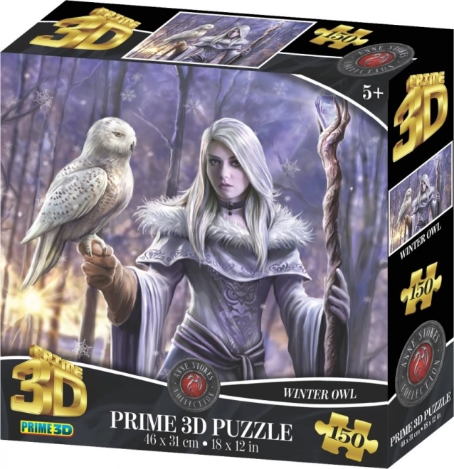 PRIME 3D Puzzle Zimní sova 3D 150 dílků