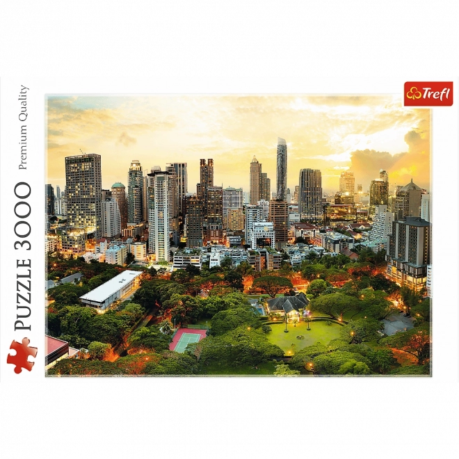 Puzzle 3000 dílků - Západ slunce v Bangkoku