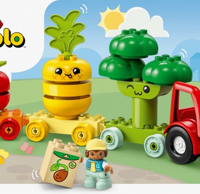 DUPLO kostky 10982 Traktor se zeleninou a ovocem